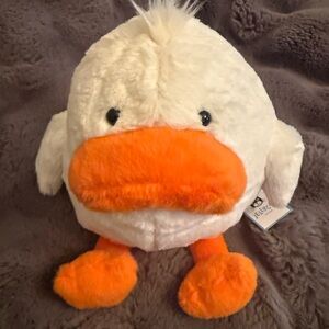Jellycat Cream Duck Plush with Soft Orange Feet